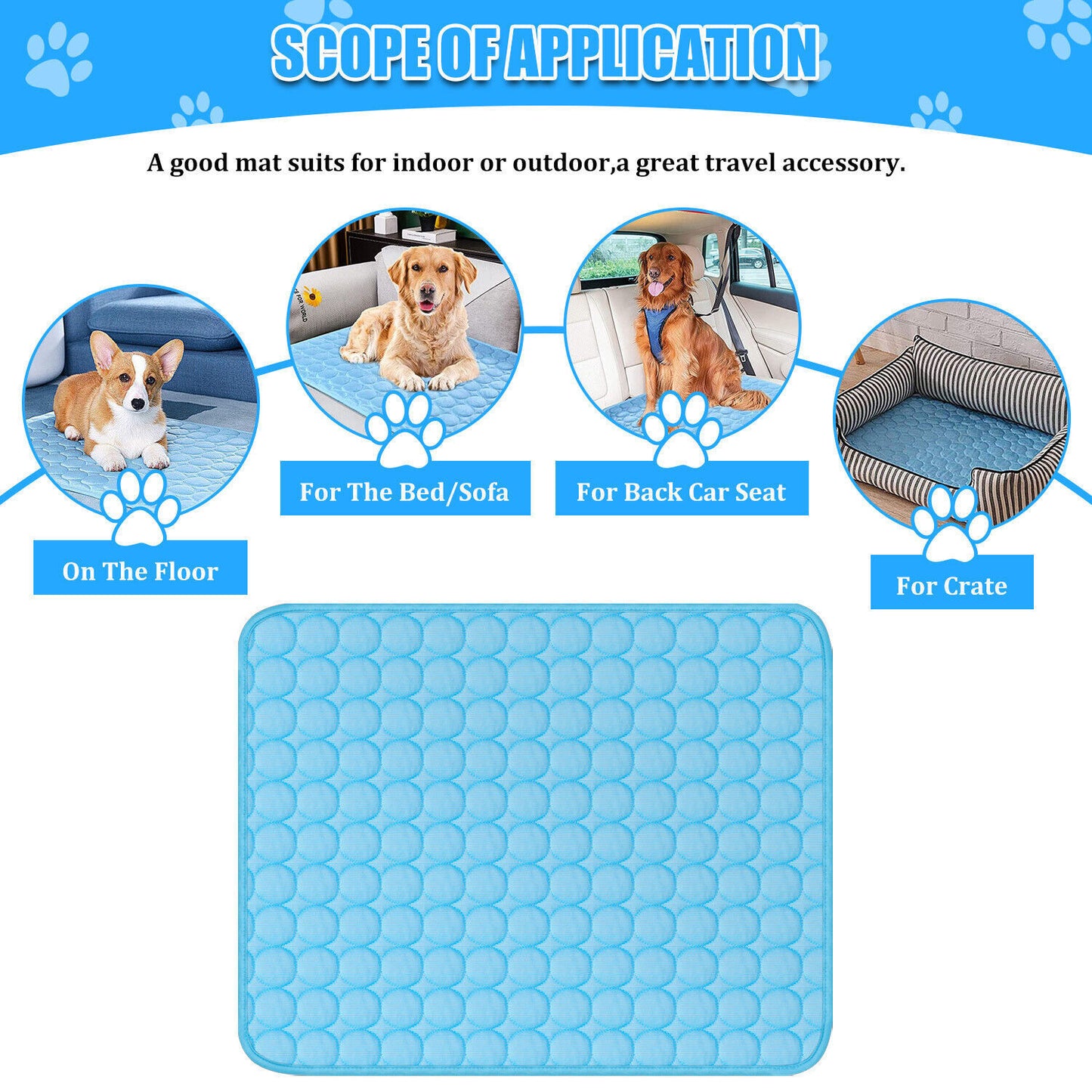 Pet Cooling Mat Pad For Summer Sleeping