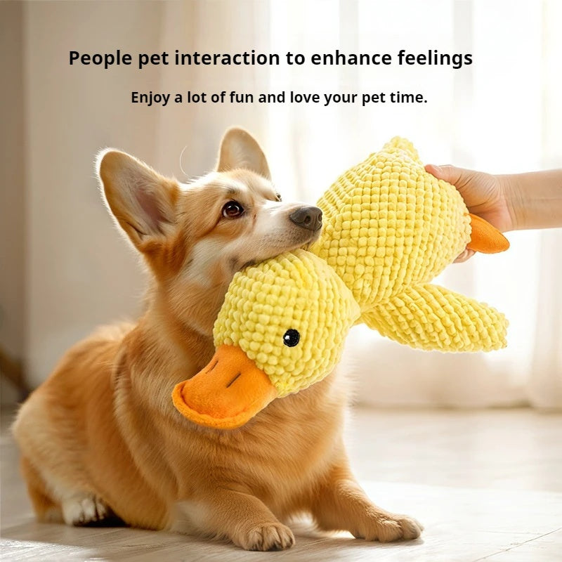 Plush Calming Duck Dog Toy