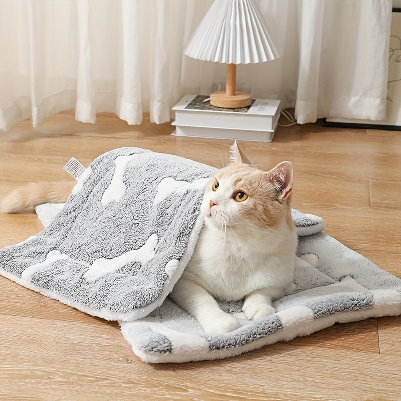 Self-Warming Washable Pet Bed Crate Mat