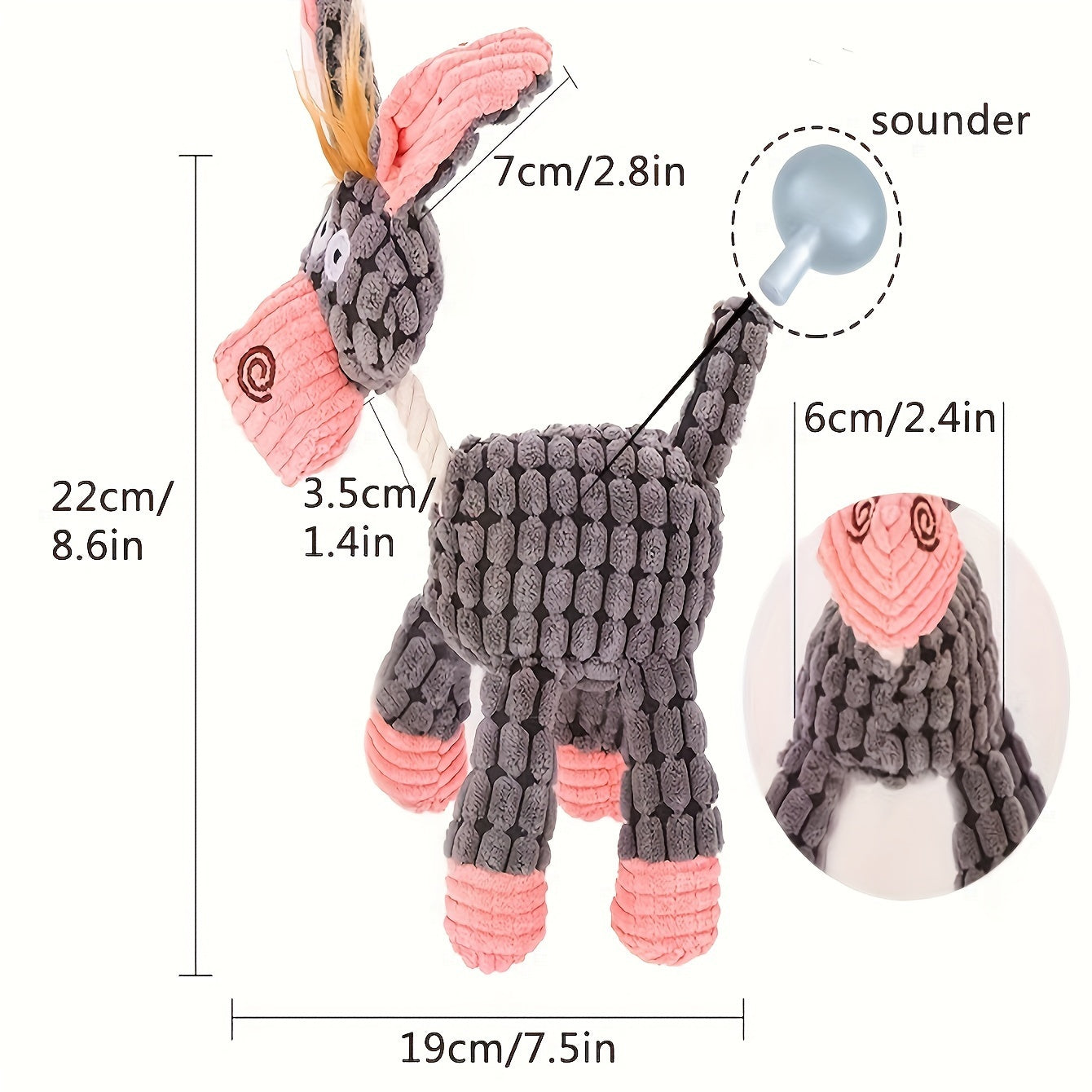 Squeaky Soft Durable Stuffed Animal Plush Toy