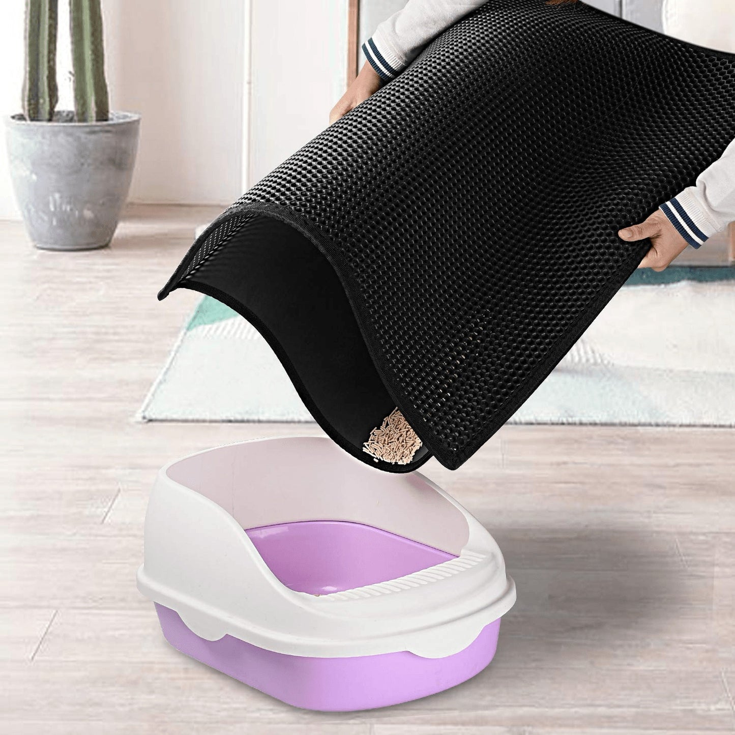 Cat Litter Mat Trapping Honeycomb Double Layer Design