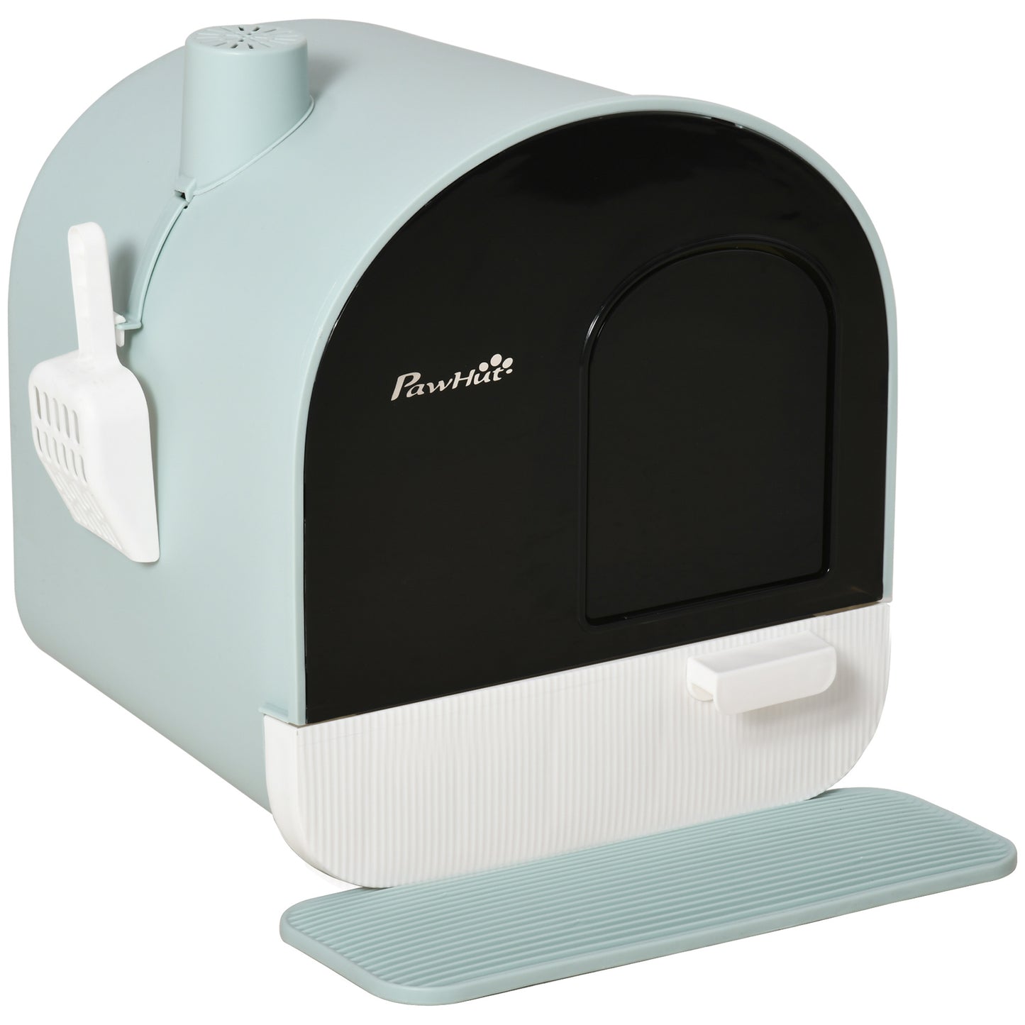 Cat Litter Box With Lid, Tray, Spoon, and Strainer