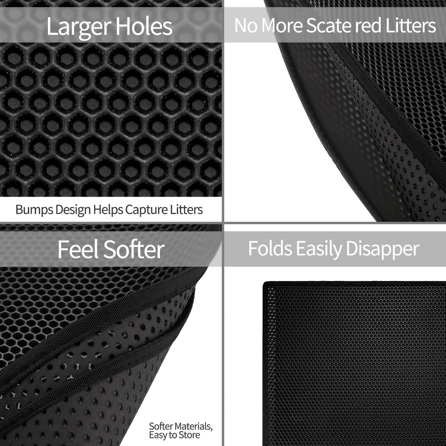 Cat Litter Mat Trapping Honeycomb Double Layer Design