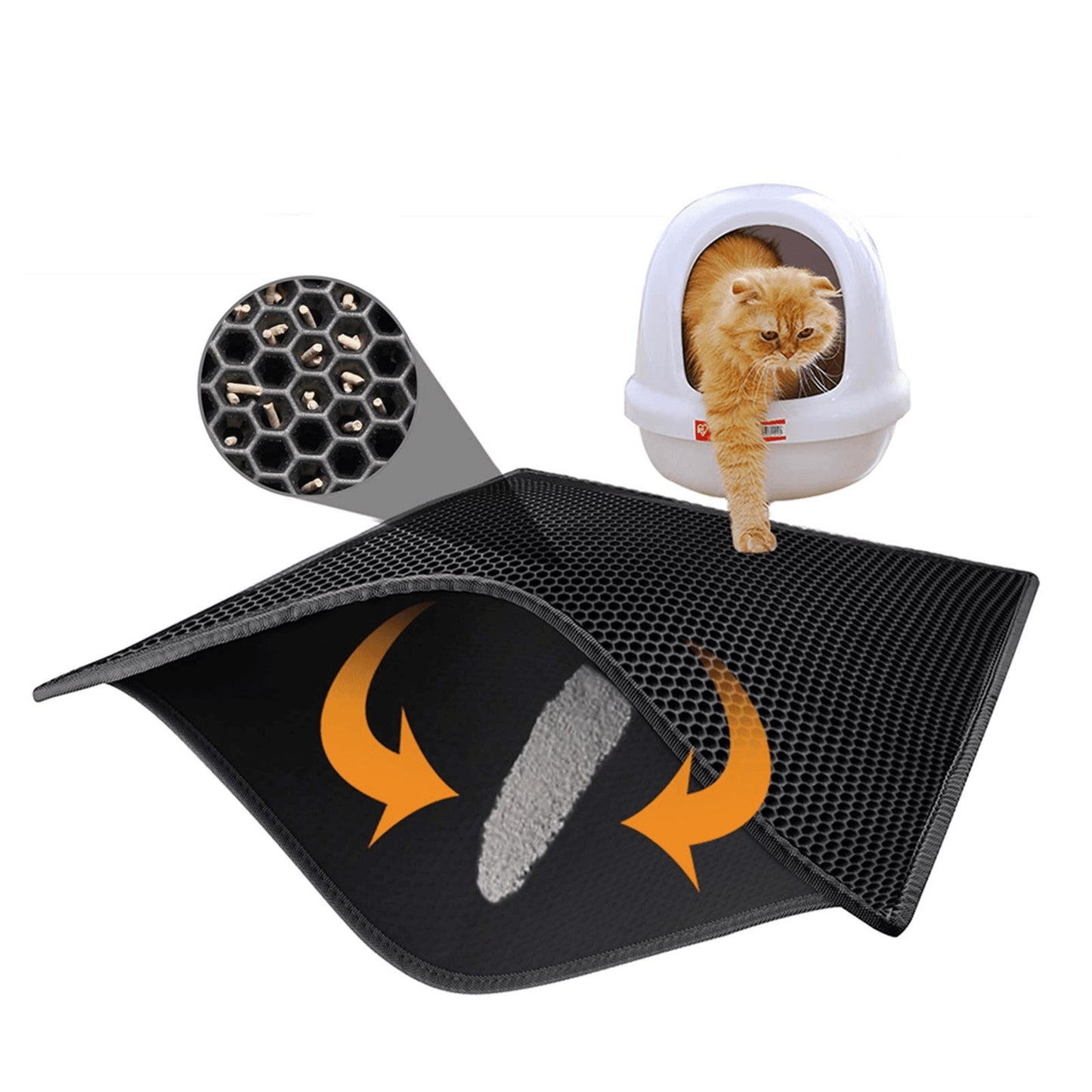 Cat Litter Mat Trapping Honeycomb Double Layer Design