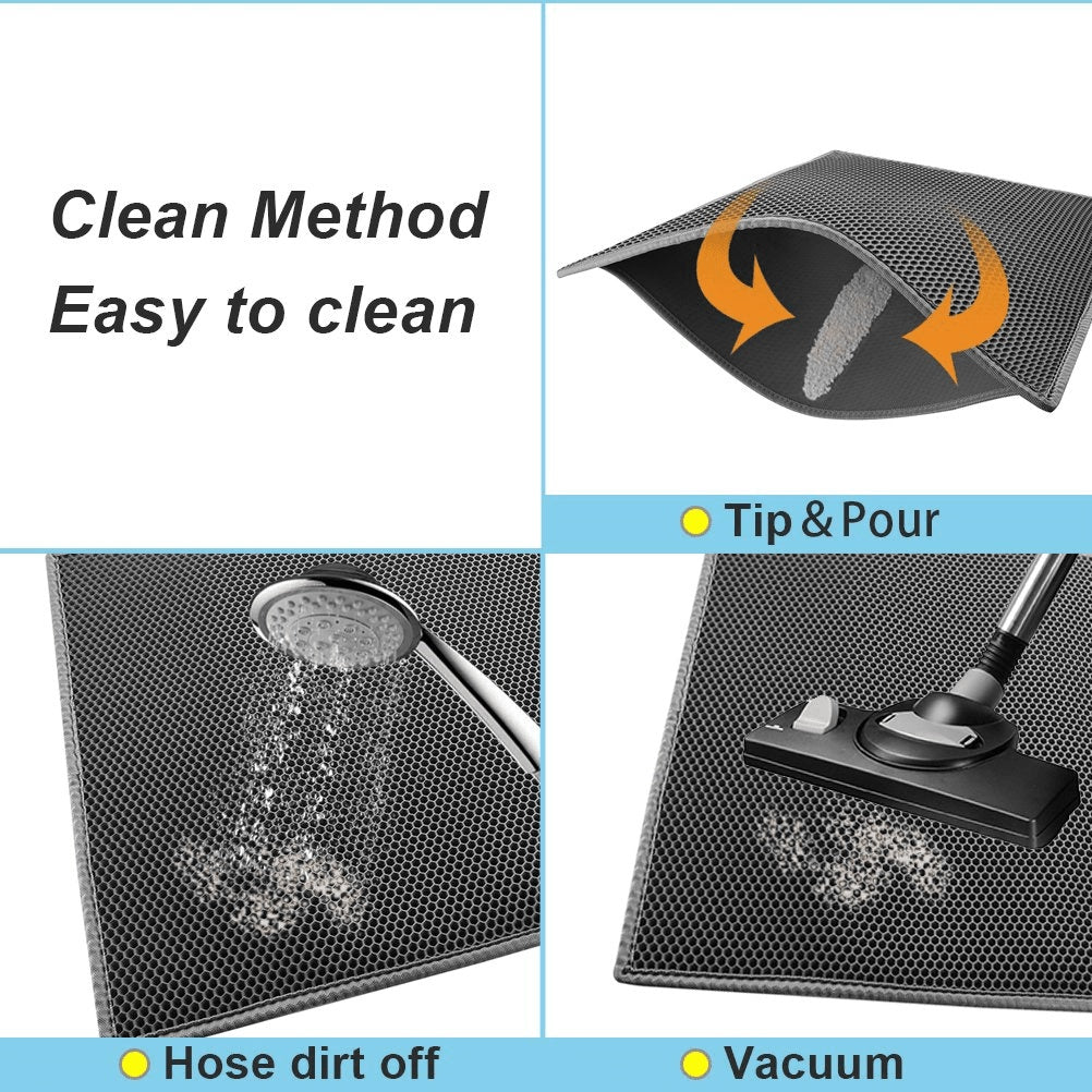 Cat Litter Mat Trapping Honeycomb Double Layer Design