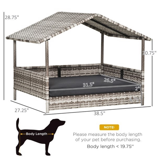 Rattan Pet Sofa Dog Tent