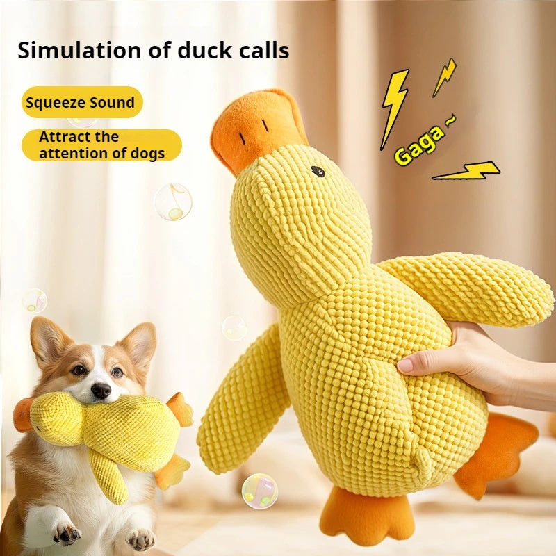 Plush Calming Duck Dog Toy