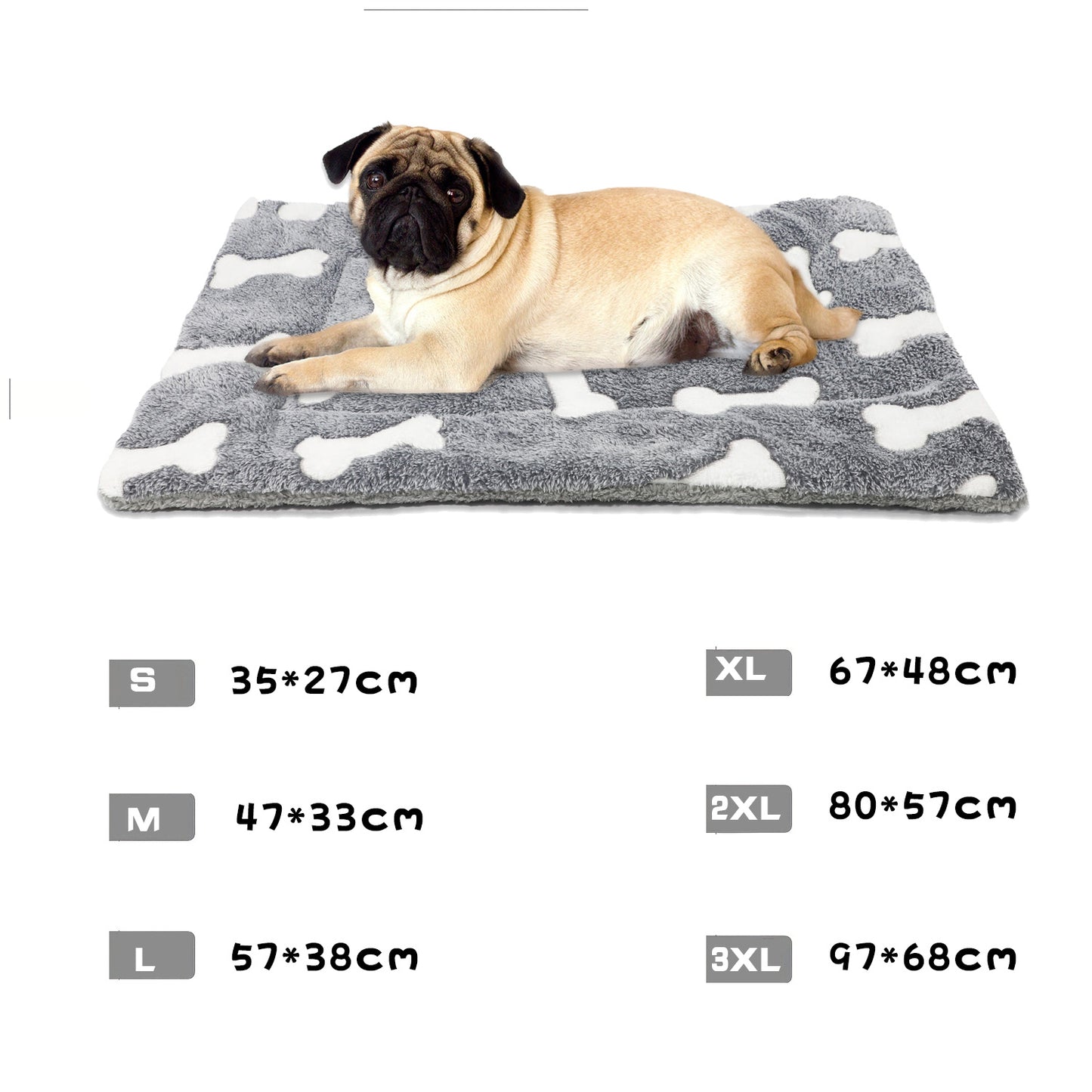 Self-Warming Washable Pet Bed Crate Mat